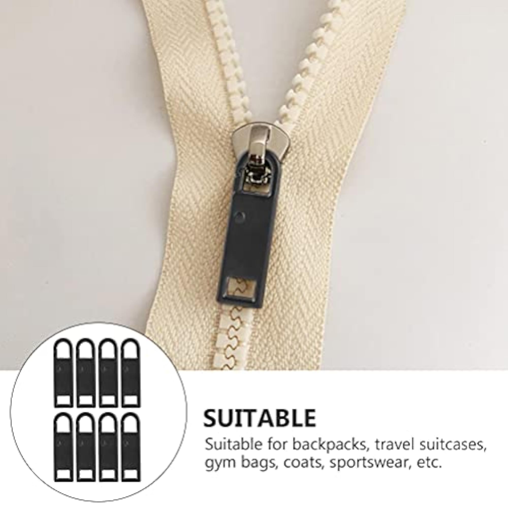 8pcs Detachable Zipper Pull for Luggage and Backpacks